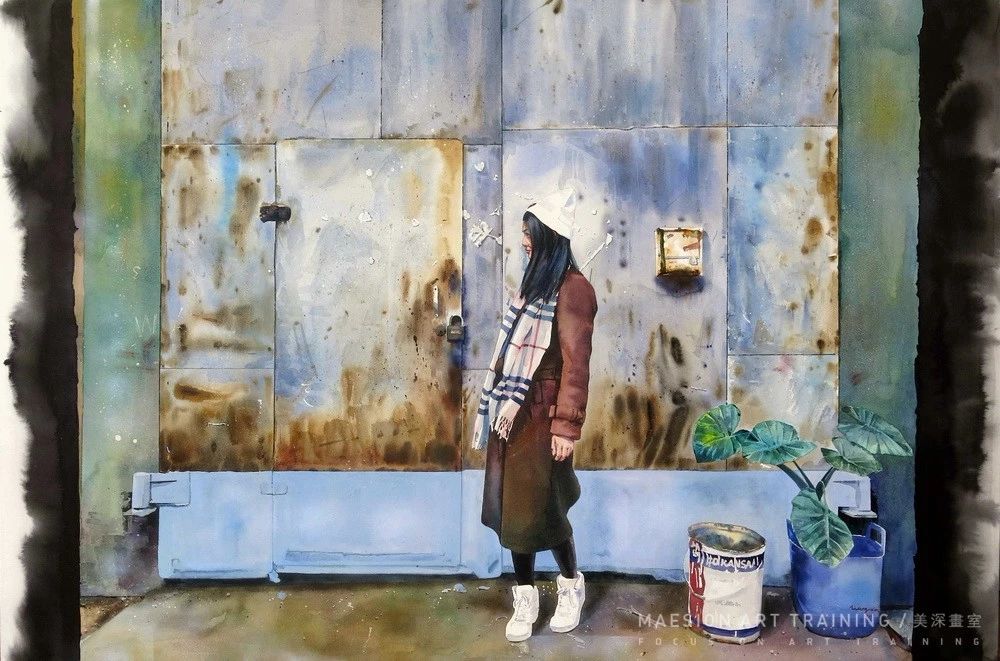 学绘画画水彩秋叶老师作品1