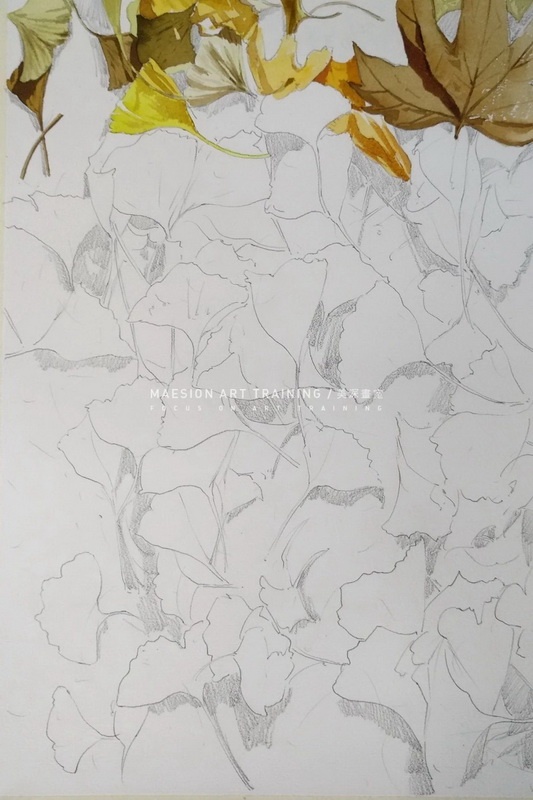 学绘画画水彩秋叶步骤图7